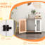 Cage pour chien comme table d'appoint, chenil d'intérieur noyer brun pour petits et moyens