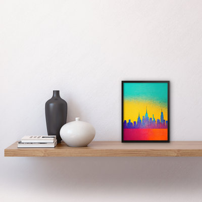 Bright New York Skyline Cityscape - Single Picture Frame Print