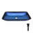 Bathroom Vessel Sink Above Counter Amber Blue Gradient Tempered Glass Bowl Square Sink For Bathroom, Tempered Glass Vessel Sink With Pop-Up Drain (No Faucet)(Includes Only The Bathroom Sink)-1553521255