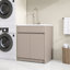 Évier de cuisine 30 po avec lavabo à surface solide et armoire de rangement autoportante brun clair-139366831