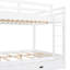 Lit superposé grand, lit en bois blanc avec couchette et design, fait de pin, rails d'économie d'espace pour les petites chambres à coucher, fabrication solide,-1519616917