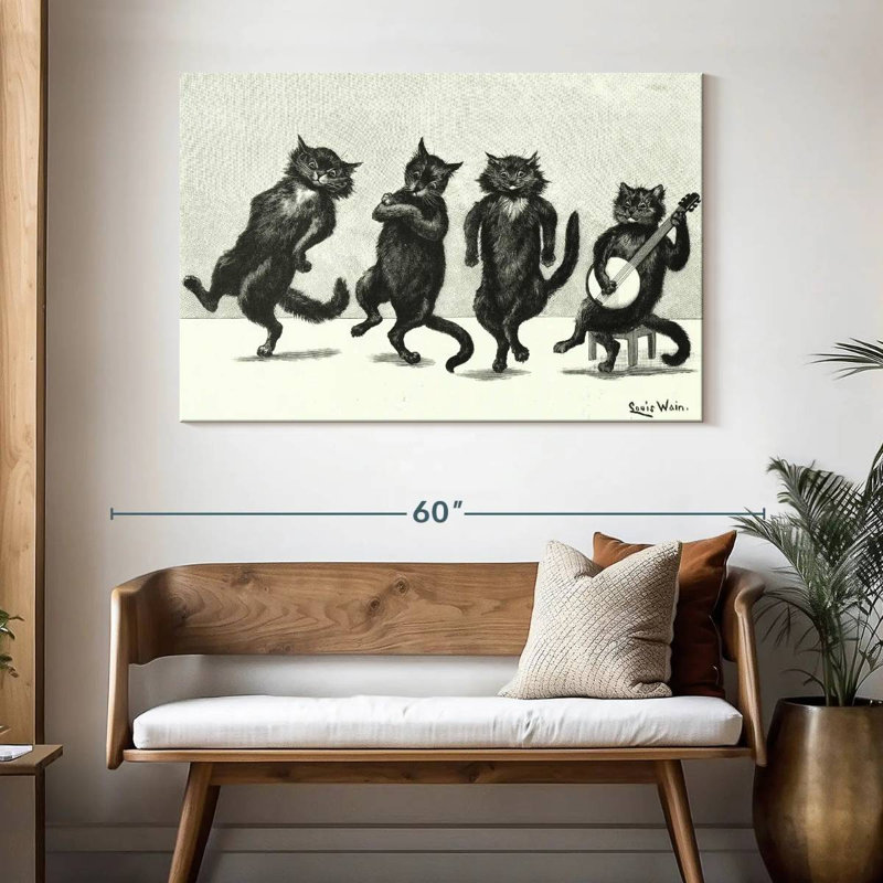 Brampt Cats Dancing, H 32 po x l 48 po