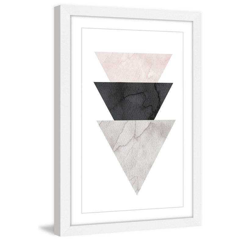 « triangle stack »-cadre photo sur papier, H 30 po x l 20 po x P 1,5 po, Cadre blanc