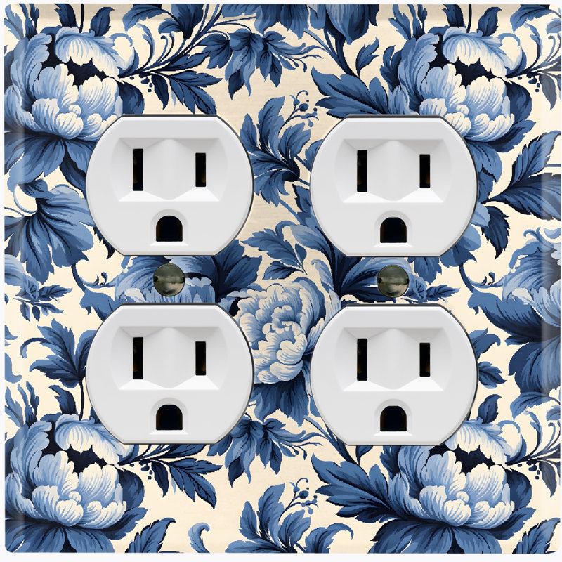 Christmas Festive Tree Lights 2 - Gang Duplex Outlet Standard Wall Plate