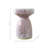 Iridescent Glass Accent Table with Artistic Design and Sturdy Base.