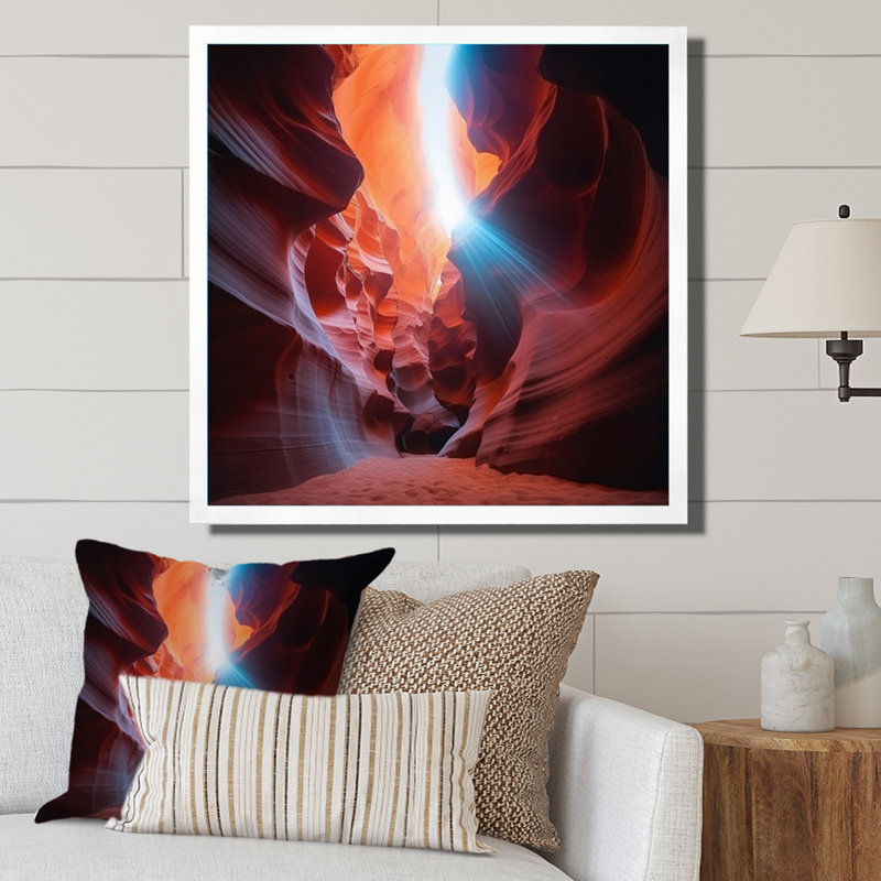 Magical Lower Canyon III sur impression sur toile, H 16 po x l 16 po x P 1 po, Cadre photo blanc