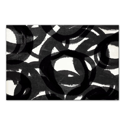 « black loops », reproduction de peinture à l’aquarelle sur toile tendue