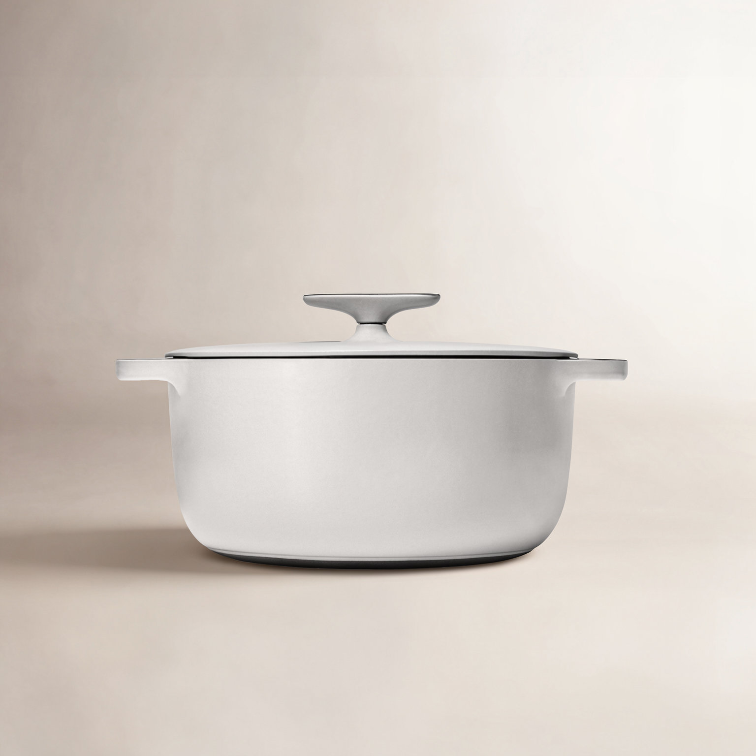 Caraway 6.5Qt Enameled Cast Iron Dutch Oven W/ Flat Lid, Gray