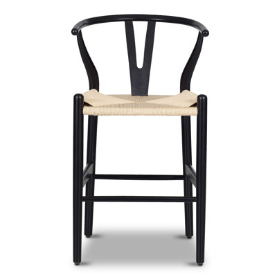 Wyn Solid Wood Counter Stool with Weave Seat