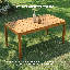Table de salle à manger en bois massif NTC NOMA de 63 pouces, table rectangulaire pour 6 personnes à l'intérieur et à l'extérieur, table de patio résistante aux intempéries pour la cour, la terrasse et la salle à manger, assemblage facile, naturel-1618768239