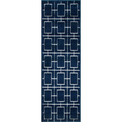 Tapis bleu marine / argent Glam