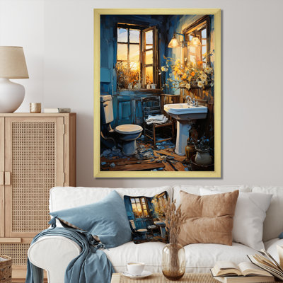 " Bathroom Turquoise Painting IV "