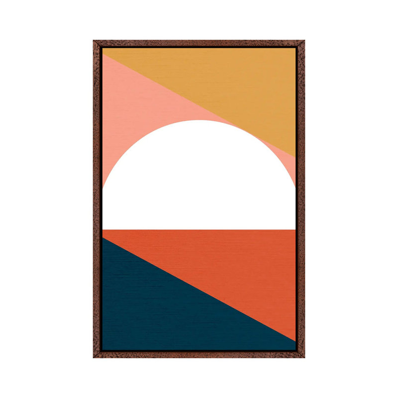 Midcentmod Sienna III - Print on Canvas, 101.6 cm H x 66.04 cm W, Classic Brown Wood Framed