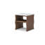 2PS, table de bout moderne avec tablette de rangement Whisper Of Waves de 17,72 po, plateau de table en faux marbre avec base en placage de bois massif, table de chevet de chambre à coucher, table d'appoint d'appoint pour salon, brun noyer-1032424800-848970403
