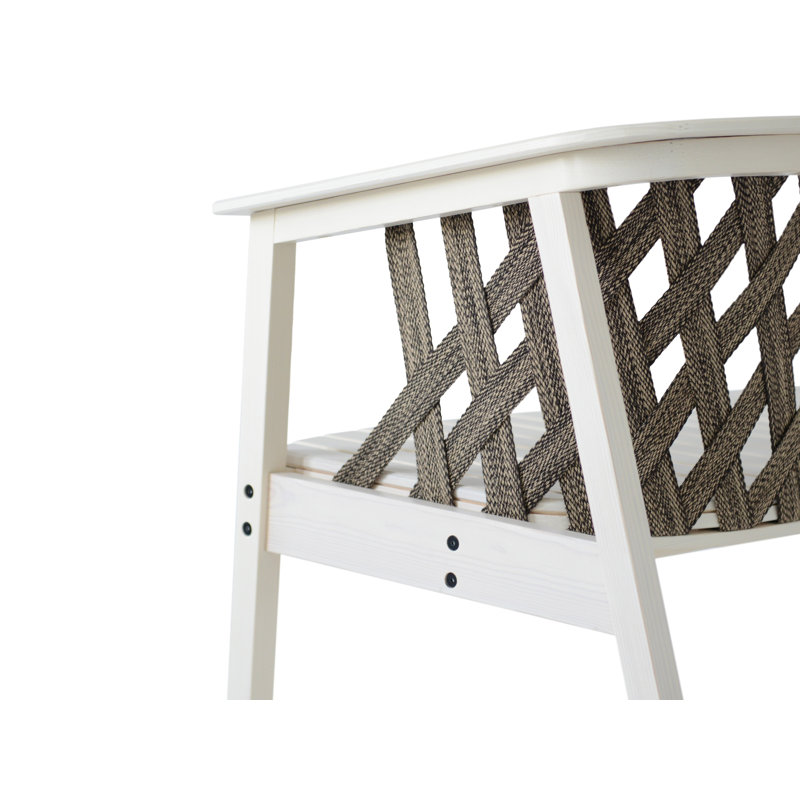 Calme Jardin 129cm Wide Ash Patio Sofa, White