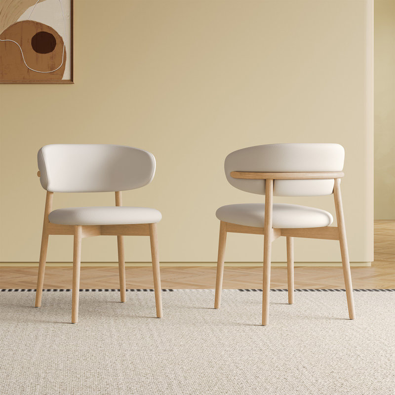 Chaise de salle à manger Mid-Century Modern, Naturel