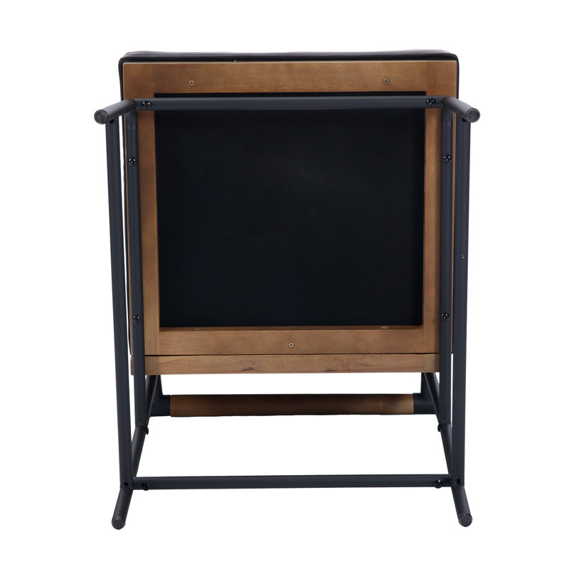 Tabouret court 21 po Rekiyah, Noir, noir, noir, noir