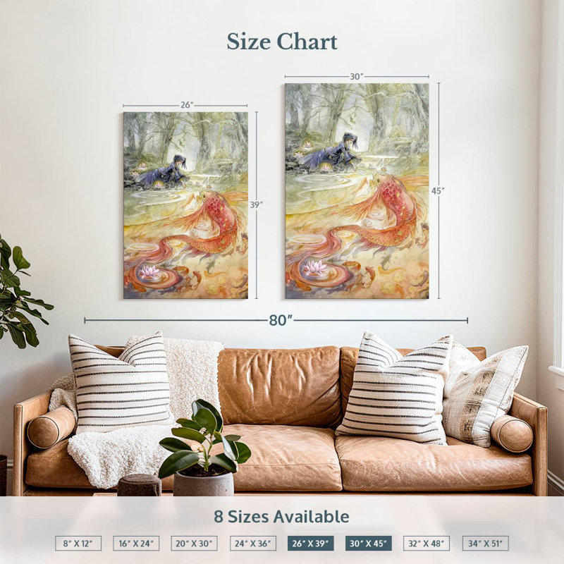 Kelan Yexian - With Pure Heart, 39" H x 26" W