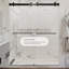  Porte de baignoire coulissante en verre trempé transparent sans cadre de 56 à 60 po x 62 po Verona Air-95067141