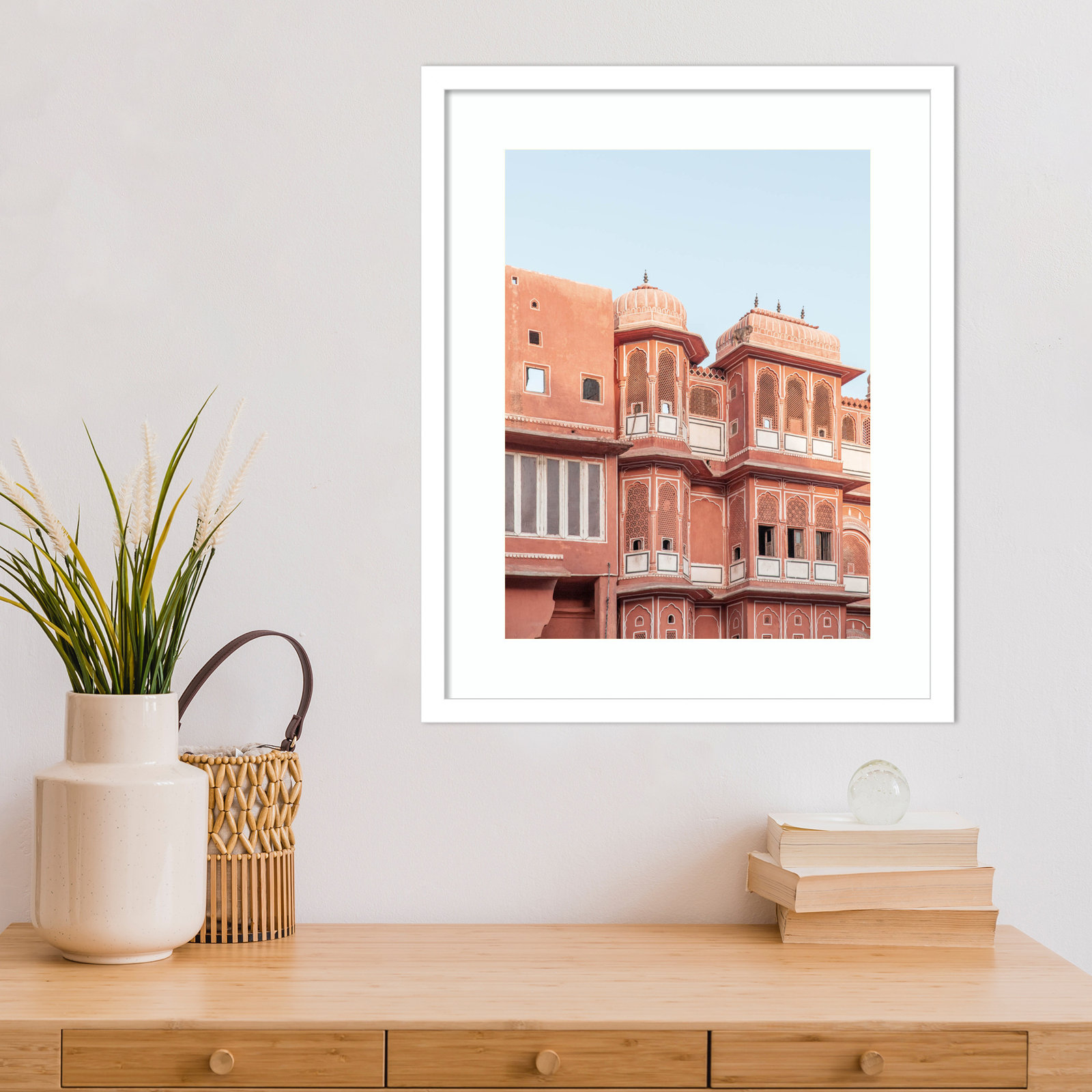 Palace by Shot by Clint Wood Framed Wall Art Print, 21" H x 17" W, White