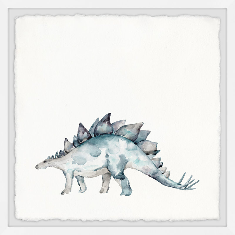 Spiked Stegosaurus 3-Piece Set Framed Print, 32" H x 32" W x 1.5" D
