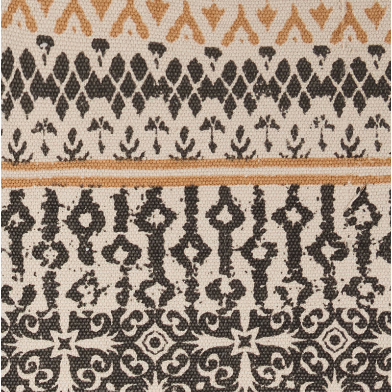 French Connection Doina Machine Washable Stonewash Printed Cotton Rugs, Rectangle 4' x 6'