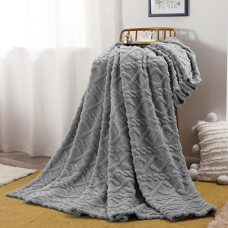Couvre-lit pour canapé en polaire super doux et chaud 80 x 100 cm Kondieu, Blue