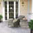 Coussin gris clair / structure grise