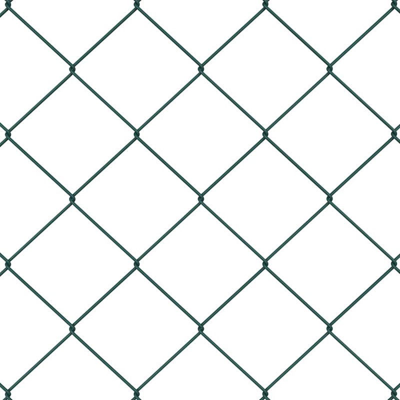 Vidaxl Chain Link Fence With Posts Steel, 100cm H x 1000cm W x 3.2cm D, Green