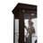 Locking Slide Door 5 Shelf Curio Cabinet in Deep Cherry Brown