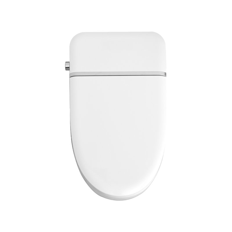 Smart Toilet Bidet With Self-Cleaning Nozzle, Heated Seat, Night , Off Flush, Remote Control, Silent Slow Function, Soft Close, Auto 3 Temperature Options White Side Knob Power Outage Flushing,