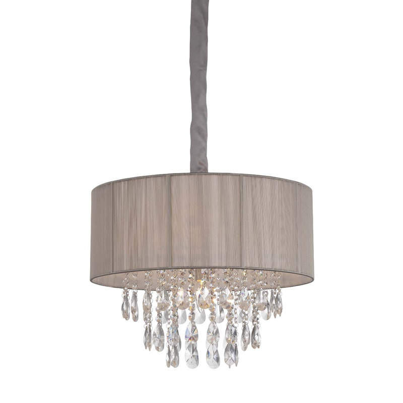 6 - Light Semi Flush Mount, Taupe