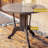 Retro Nut-Brown Round Solid Wood Dining Table