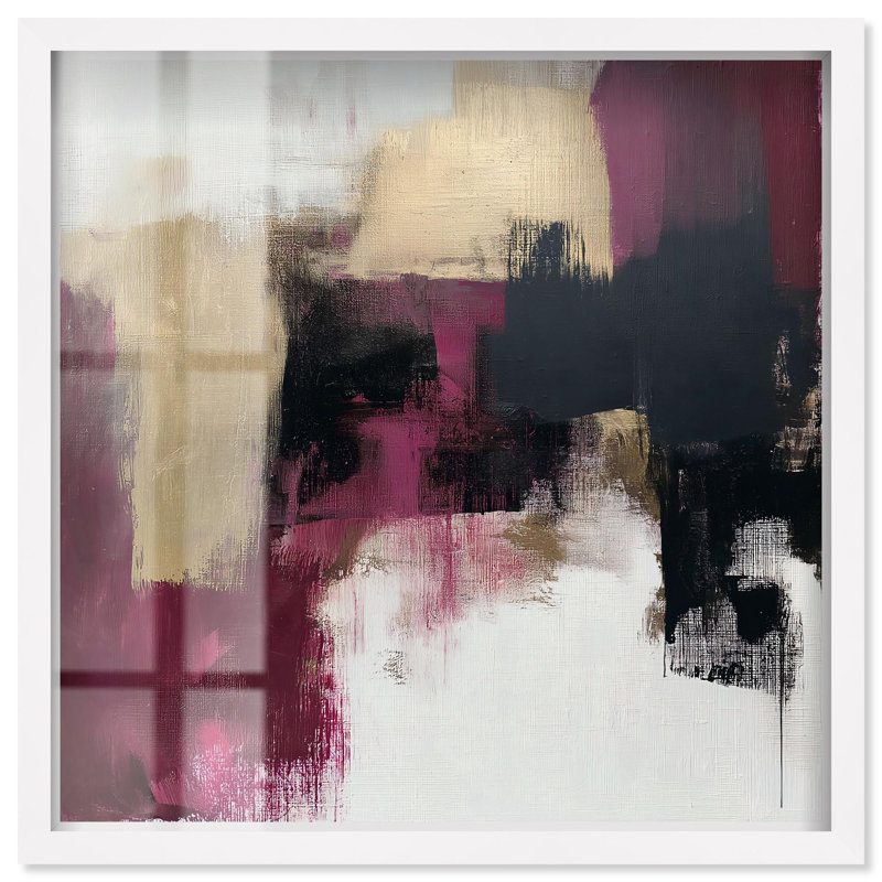 Décoration murale élégante Golden Dusk I Shadowbox Print par Art Remedy, H 21 po x l 21 po, Blanc
