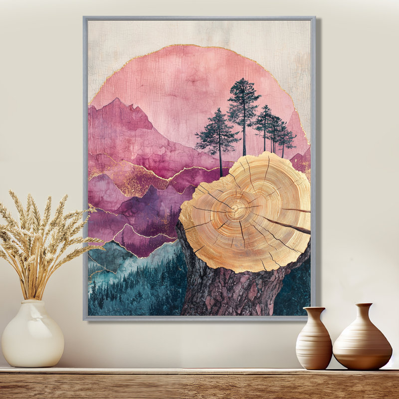 Benally - paysages, art mural sur toile, Argent argent, Reproduction encadrée sans passe-partout, H 20 po x l 12 po
