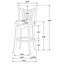Chaise de bar pivotante en bois