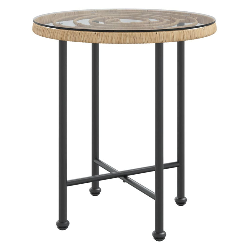 Cynda Round Outdoor Dining Table , 50cm cm W cm D, 55cm H x 50cm W x 50cm D, Brown
