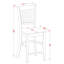 3 Piece Counter Height Dining Set for Small Spaces Contains a Square Wooden Table and 2 Kitchen Chairs, Oak