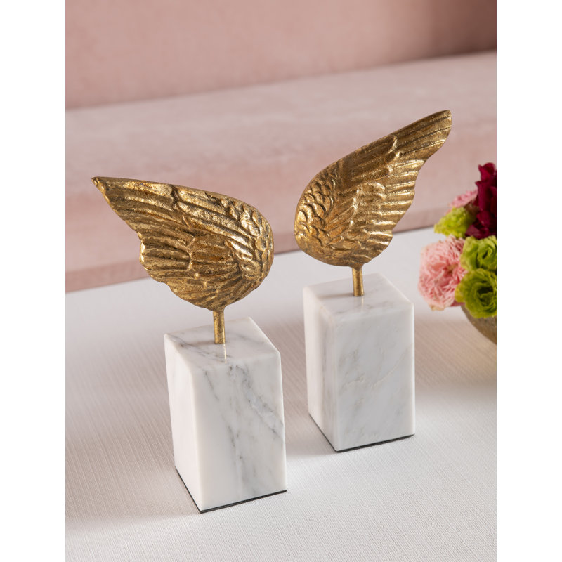 2 Piece Wing Sculpture Set