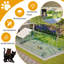 Grande enceinte d'extérieur pour chat Catio avec plateformes de saut, boîtes de repos et toit amovible-890426609
