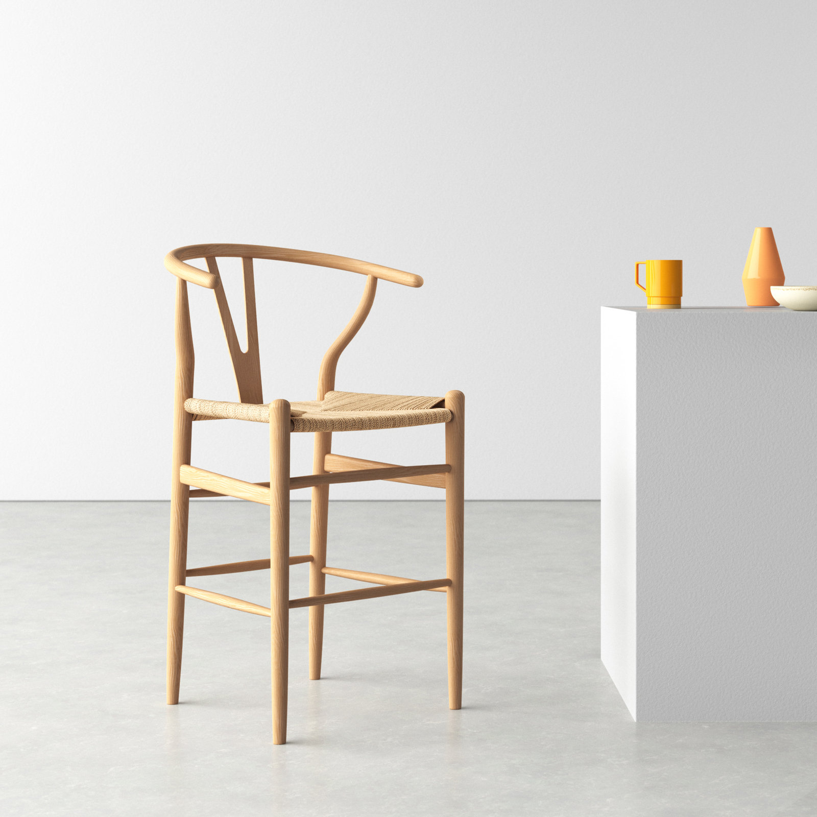 Etta Solid Wood Bar & Counter Stool, Natural/Natural, Counter Stool (25.75" Seat Height)