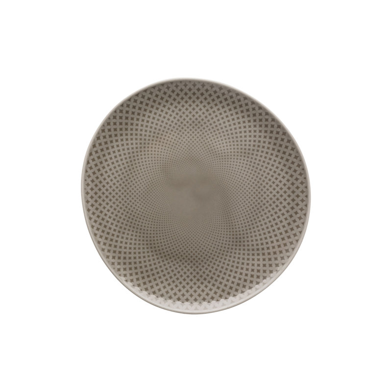 Junto Porcelain Salad/Dessert Plate, Pearl Gray