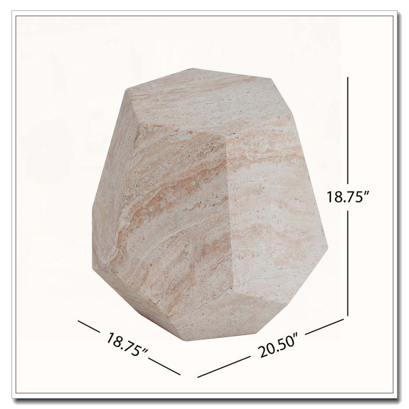 Table d'appoint d'extérieur en béton