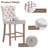 Velvet Upholstered Bar Stool with Button Tufted Back (Set of 4)-971639515
