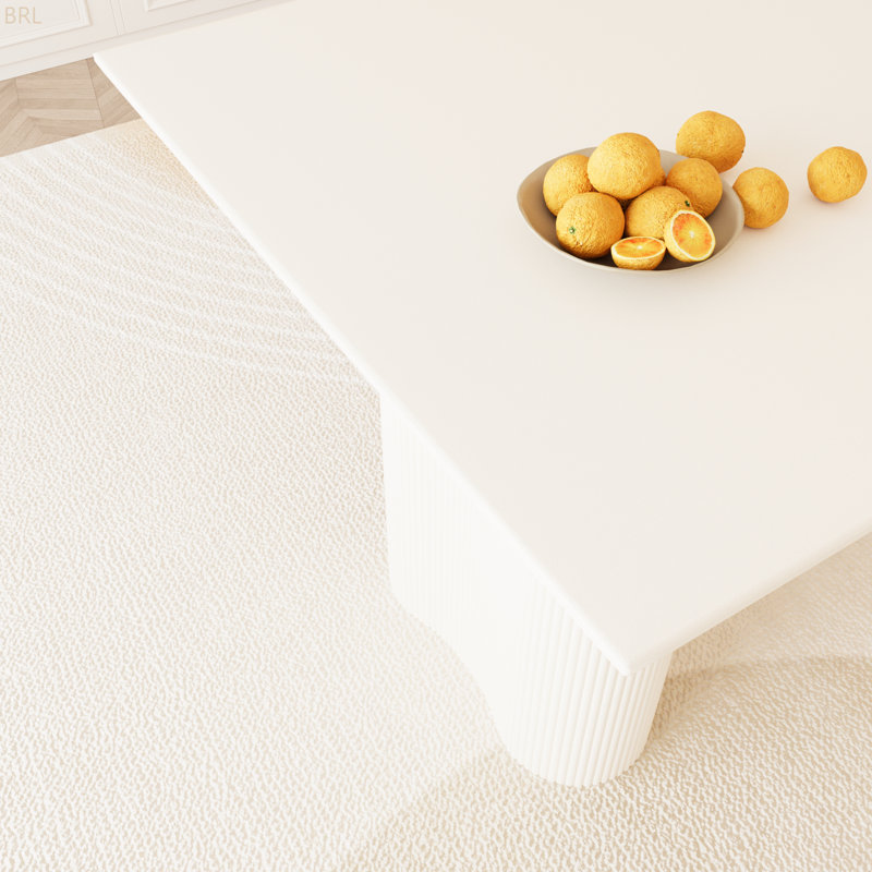 Ensemble de table de salle à manger en bois de polyuréthane de 63 po de style crème médiévale et de chaise en polyuréthane vert 63 po, pieds en métal noir, convient à la cuisine et à la maison