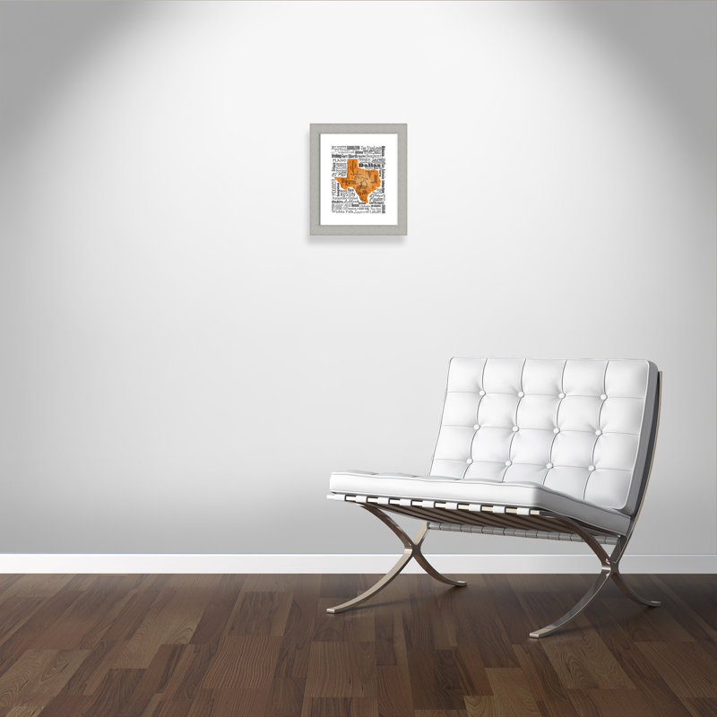 «State Your Name Texas», cadre photo, Argent brossé, H 16,5 po x l 14,5 po x P 1,25 po