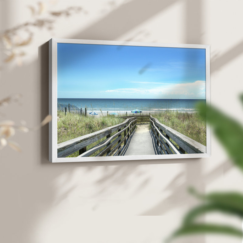 Carolina Coast -Framed Print - Restickable, H 11 po x l 14 po, Blanc