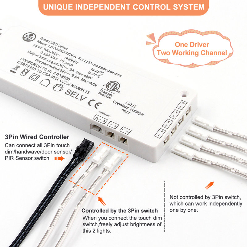 24V Electronic Transformer, 48W