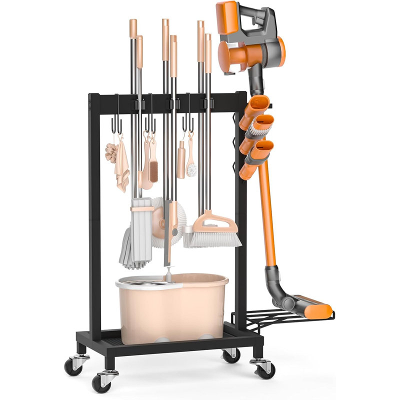 Support de balai avec fournitures de nettoyage et chariot de nettoyage avec chariot de nettoyage de 160 lb