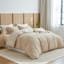 Ensemble de housse de couette 100% coton tissé gaufré-135355225-135355227